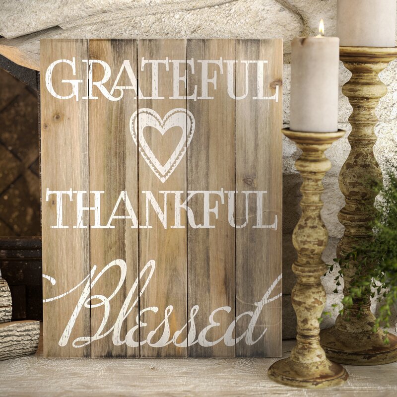 Grateful, Thankful, Blessed Wall Decor by Winston Porter